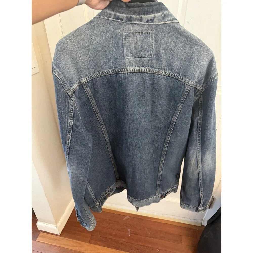 Levi Denim Jacket Western 4 Pocket Light Wash Trucker Workwear XL